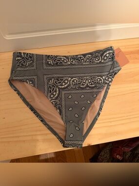 Shade & Shore Women's Bandana Print High Waist High Leg Cheeky Coverage Bottom